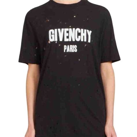 black givenchy t shirt with holes|givenchy t shirt men sale.